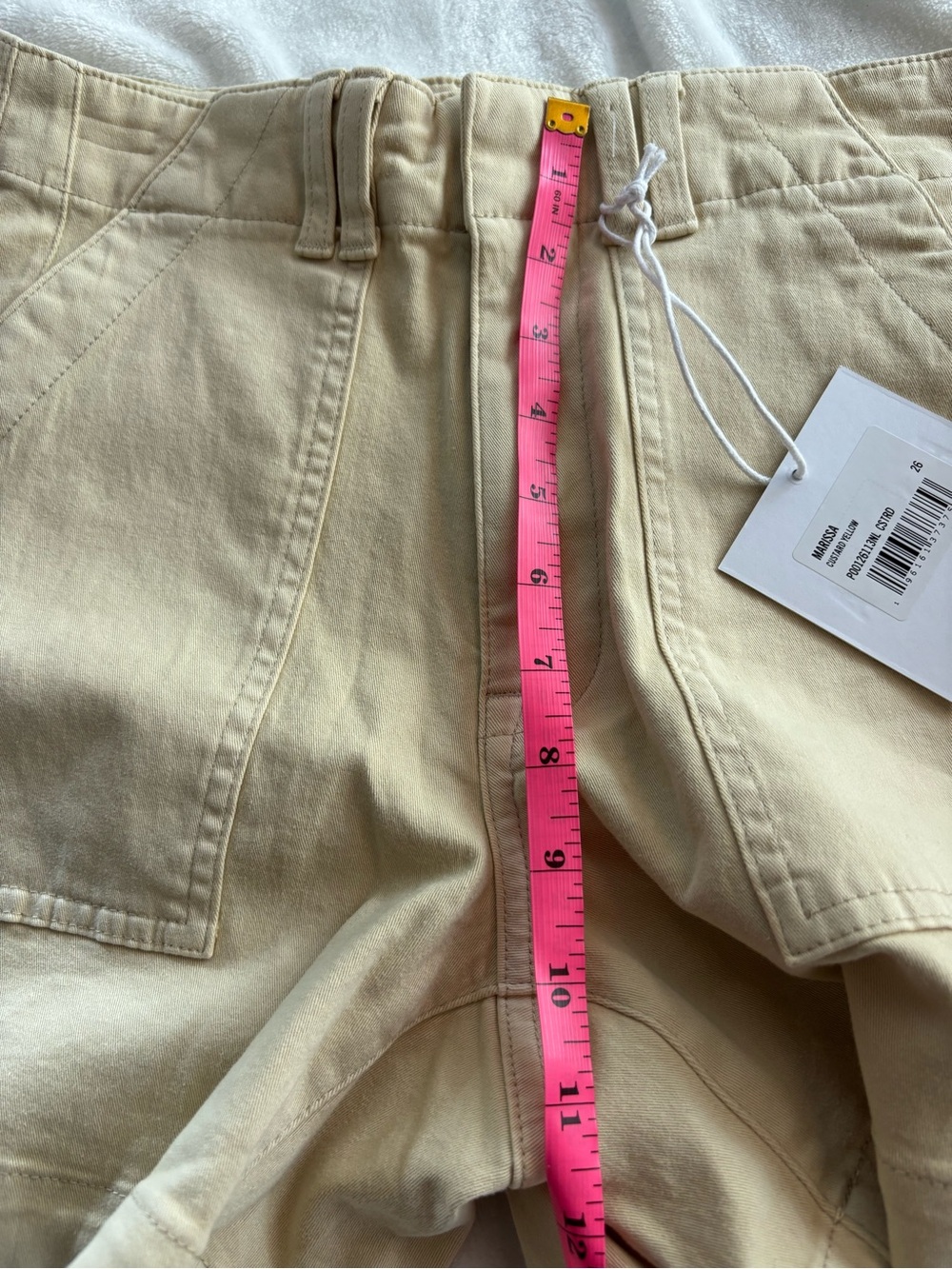 Pistola Marissa High Rise Utility Short Custard Yellow Size 26 - Picture 12 of 13